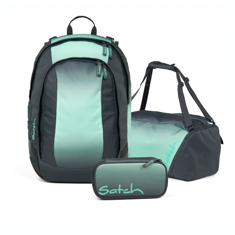 Satch Air Gradient Mint Schulrucksack Set 3tlg.