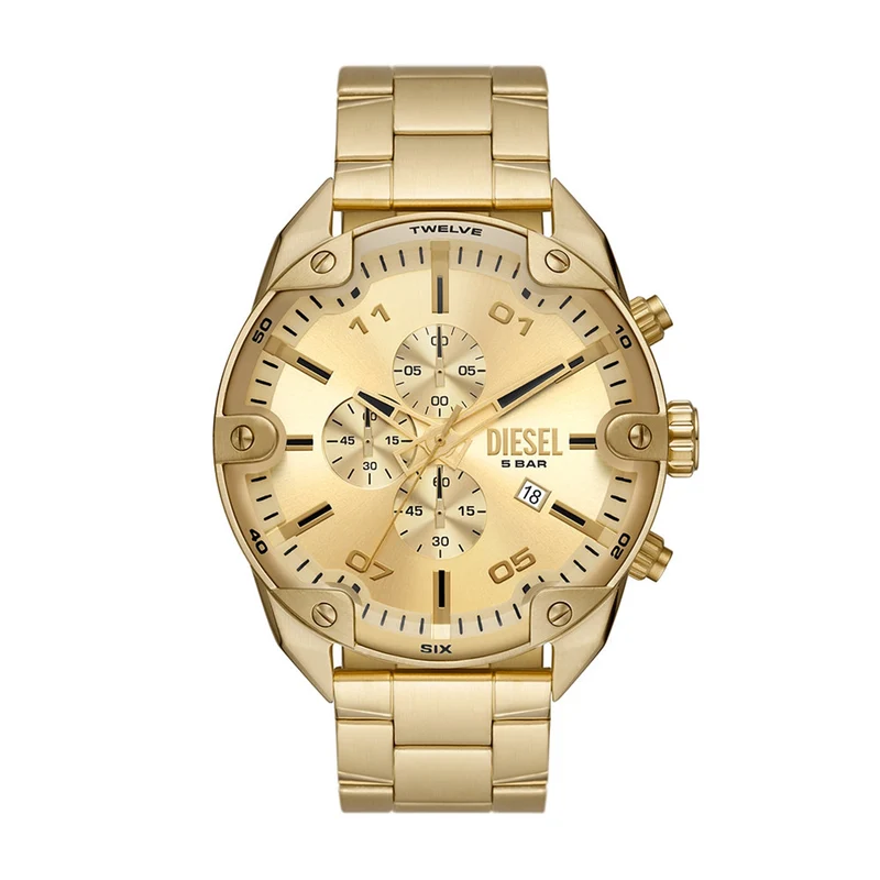 Diesel Spiked herren Uhr Gold DZ4608