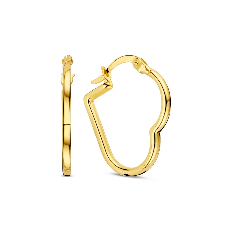 Beloro Jewels Della Spiga Luna 9 Karat Gold Herz Ohrringe BO360081