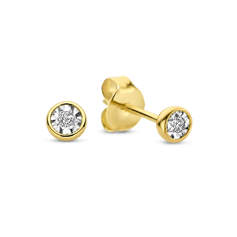 Isabel Bernard De La Paix Inaya 14 Karat | Gold Ohrstecker | Diamant 0.04 Karat | IBD360026