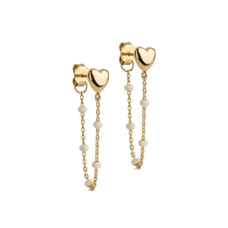 ENAMEL Copenhagen Recycled 925 Sterling Silver Gold Plated Daisy Earrings E441G-D