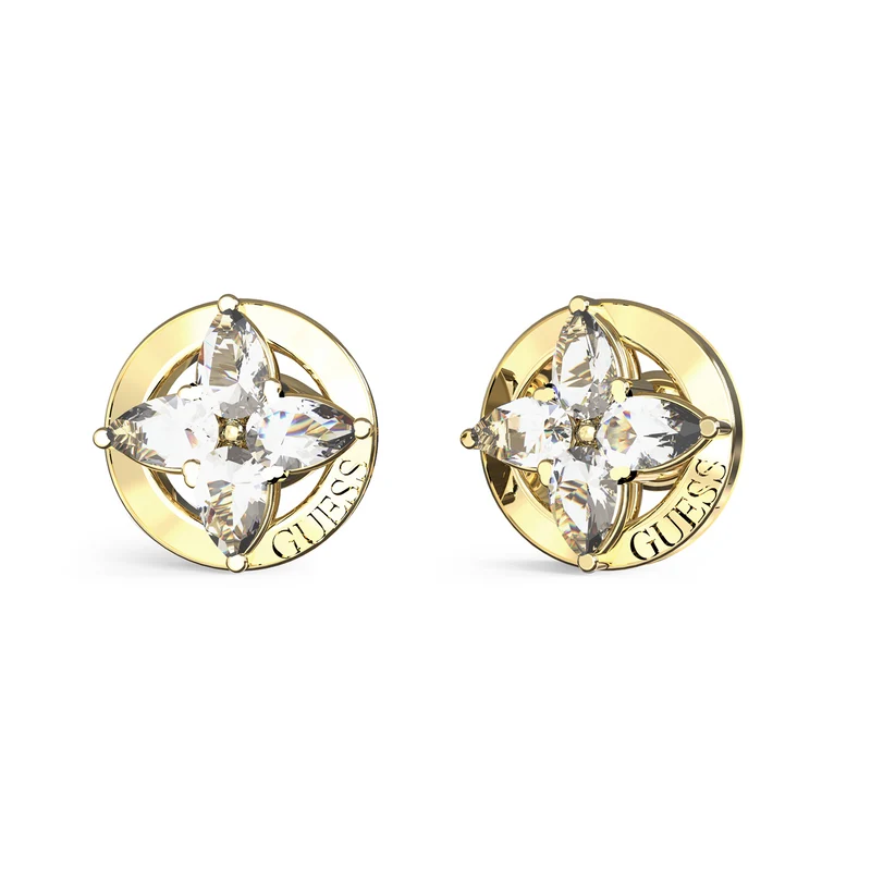 Guess Secret Garden Gold-coloured Earrings JUBE06040JWYGWHT-U