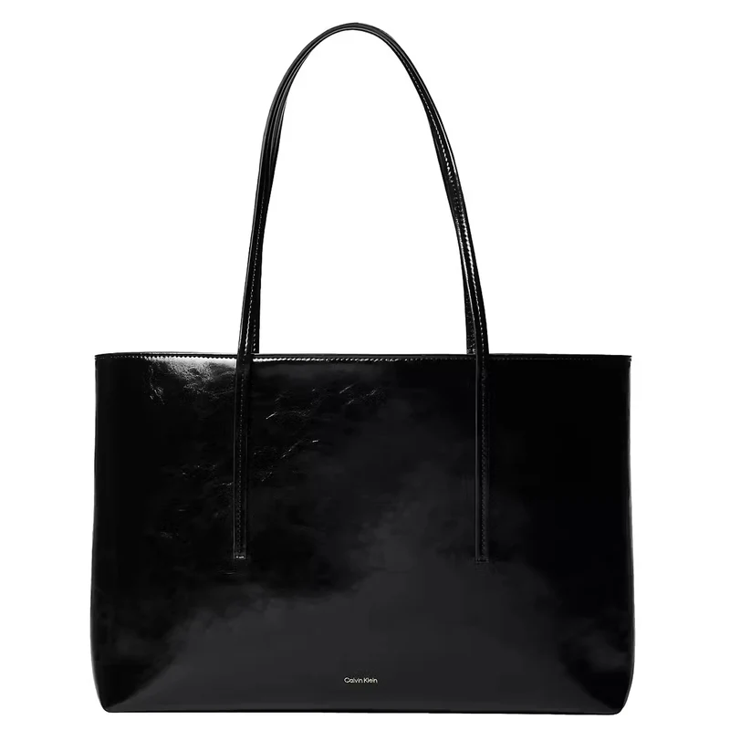 Calvin Klein Foil Logo Glossy Tote - Shopper 49 cm (black)