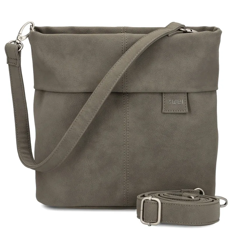 zwei Mademoiselle M8 - Schultertasche 25 cm (nubuk-mud)