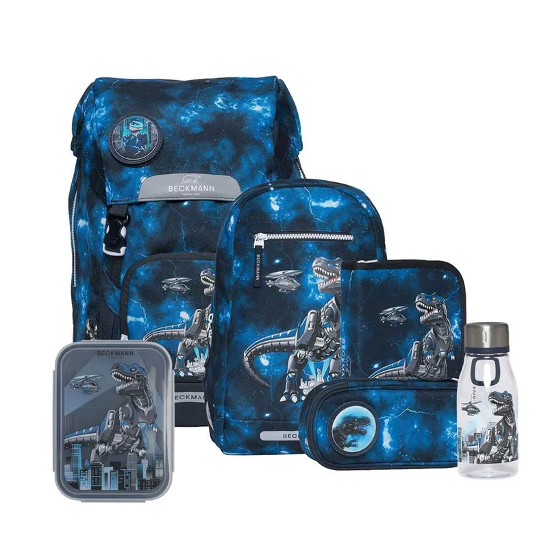 Beckmann Classic Tech Rex Schulrucksack Set 8tlg.