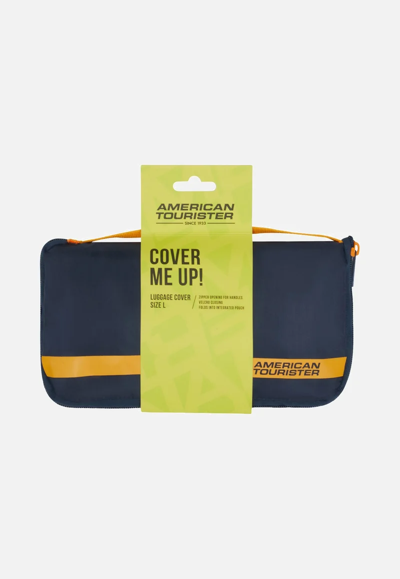 Foldable L Navy/Orange - Luggage Cover