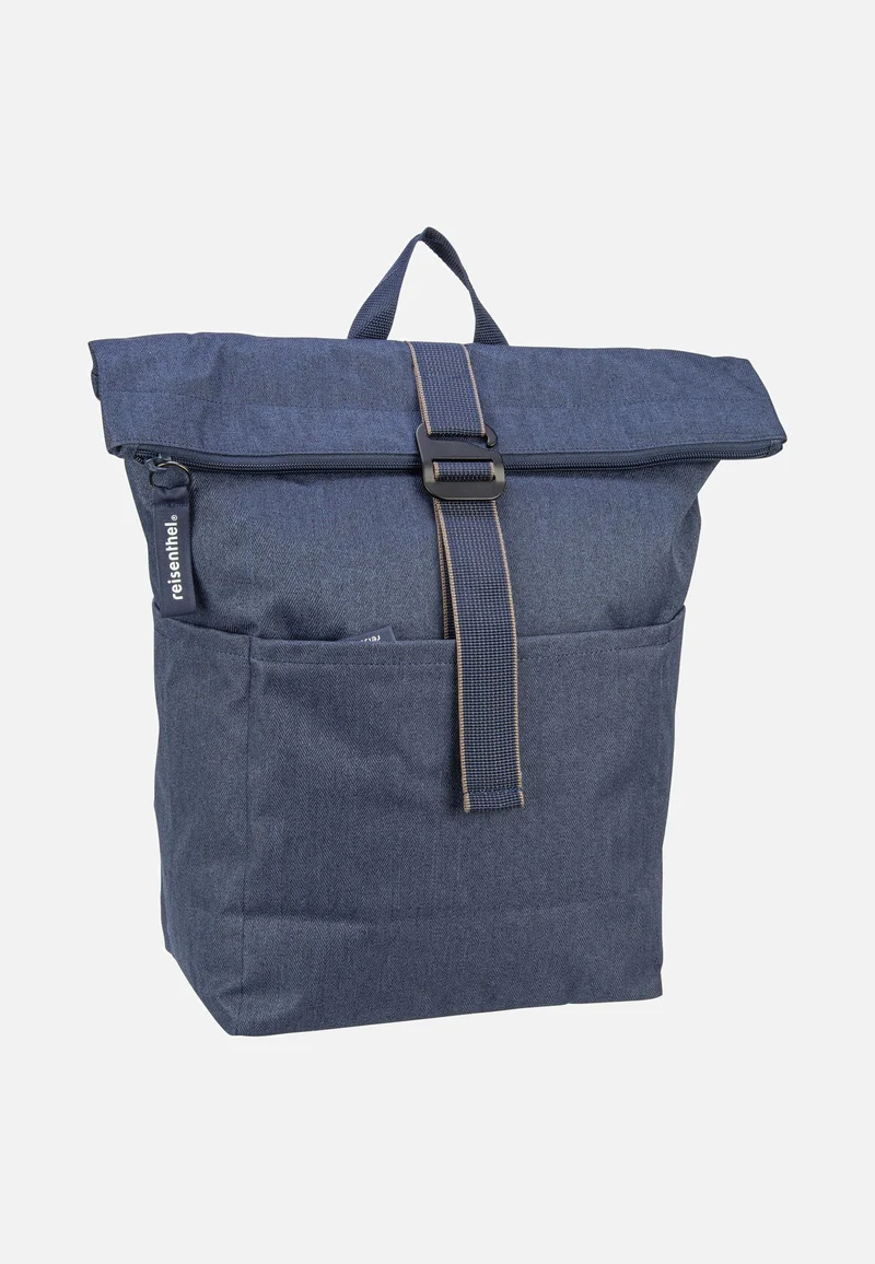 rolltop Herringbone Dark Blue - Rolltop Rucksack
