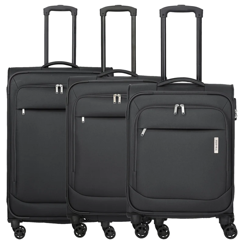 Travelite Priego - 4-Rollen-Trolley Set 3tlg. (anthracite)