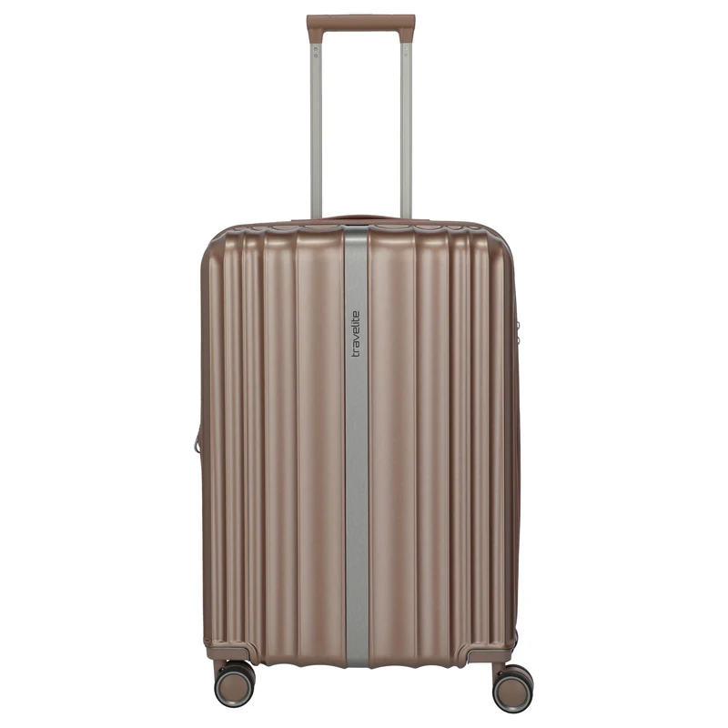 Travelite Paros - 4-Rollen-Trolley M 65 cm erw. (cappuccino)