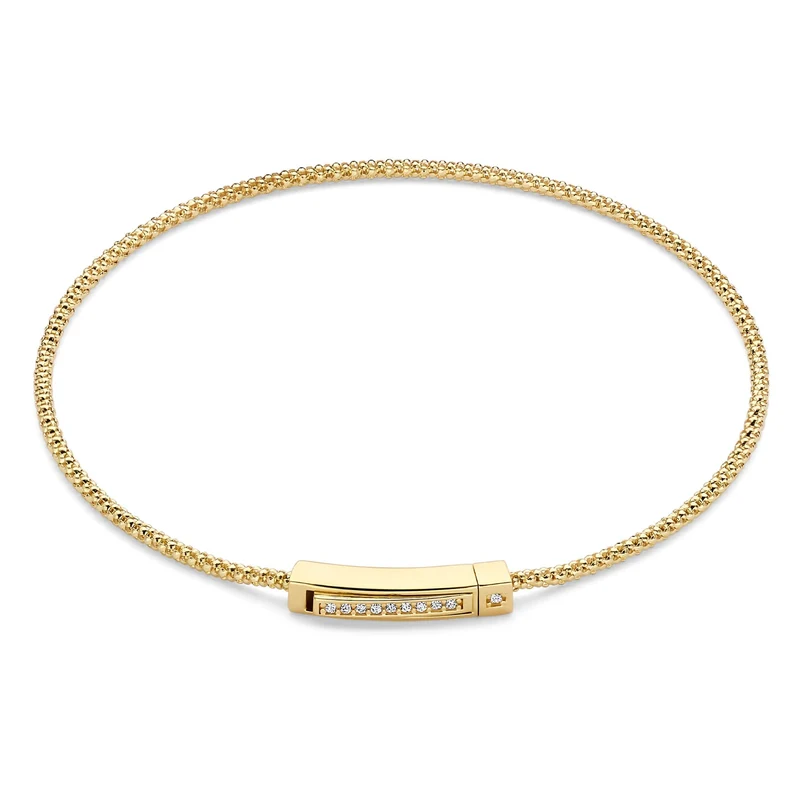 Isabel Bernard Le Marais Liaison 14 Karat Goldarmband mit Zirkoniasteinen IB320154