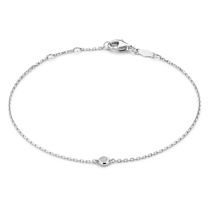 Isabel Bernard De la Paix Alfie 14 Karat | Weißgold Armband | Diamant 0.05 Karat | IBD320004