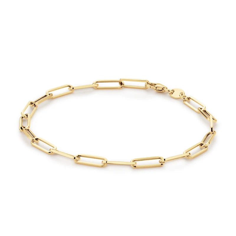 Jackie Gold Elegant Boxlink Halskette Aus 14 Karat Gold 585 JKB25.501
