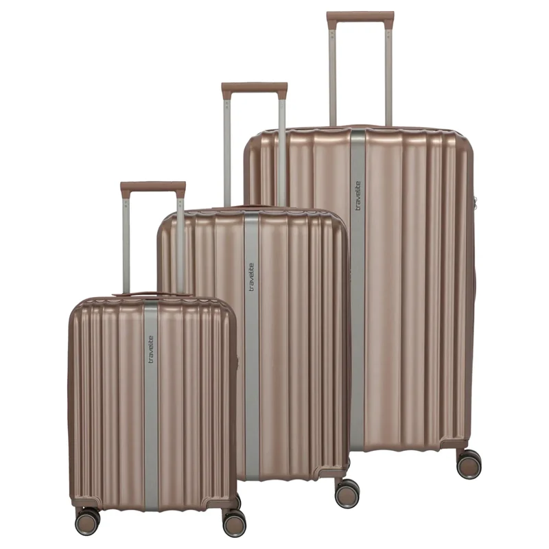 Travelite Paros - 4-Rollen-Trolley Set 3tlg. (cappuccino)
