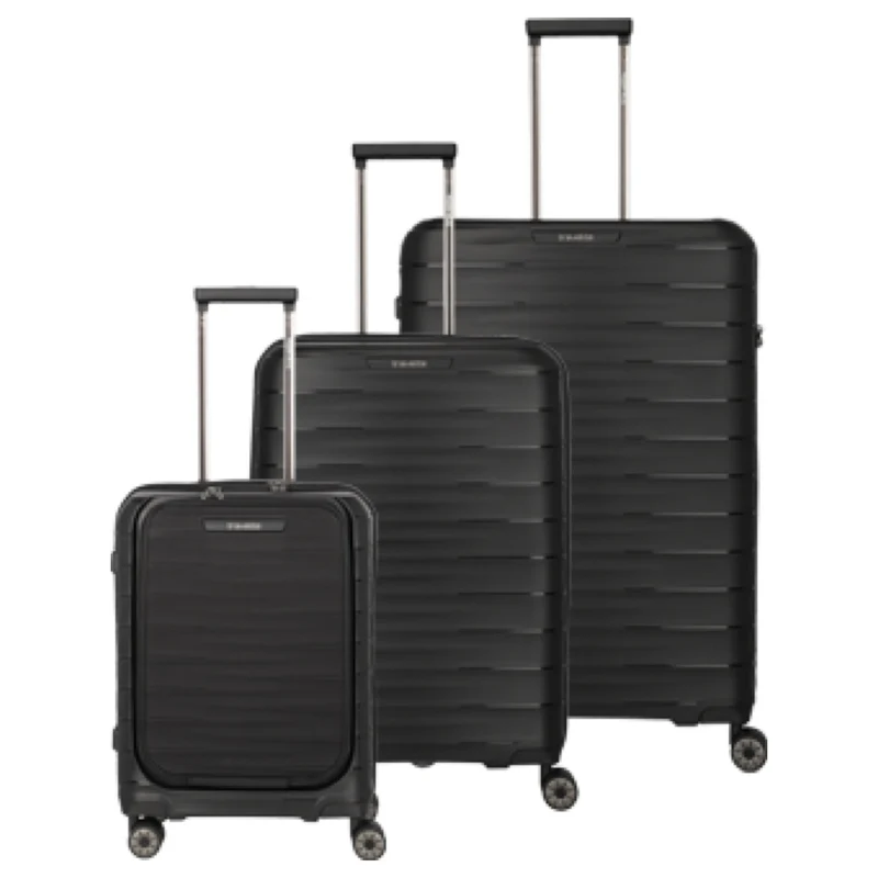 Travelite Mooby - 4-Rollen-Trolley Set 3tlg. (schwarz)
