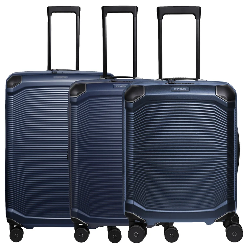 Travelite Millennium - 4-Rollen-Trolley Set 3tlg. erw. (navy)