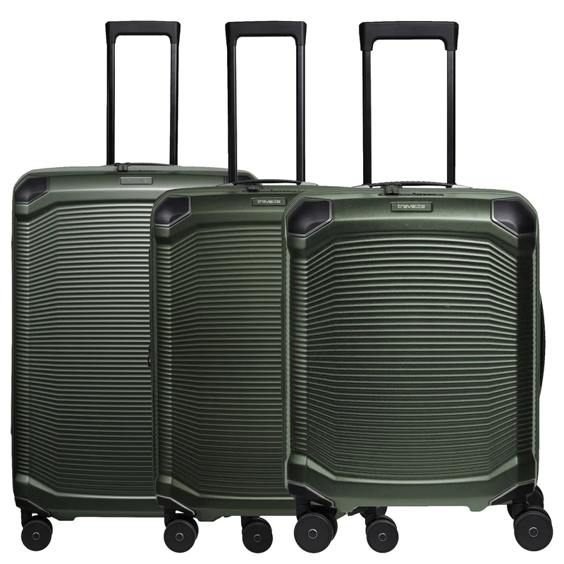 Travelite Millennium - 4-Rollen-Trolley Set 3tlg. erw. (pine green)