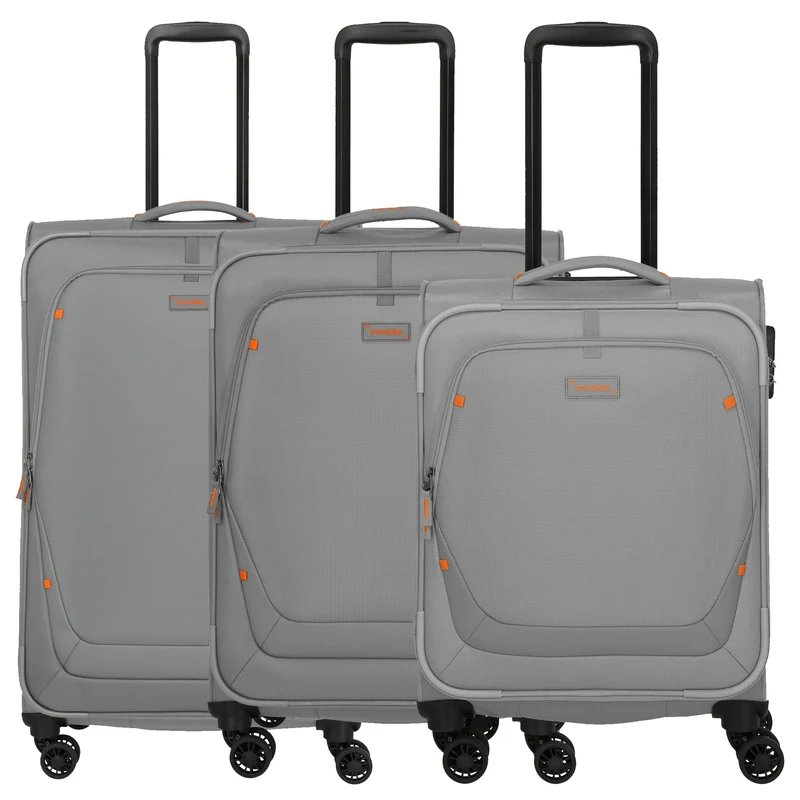 Travelite Umbria - 4-Rollen-Trolley-Set 3 tlg. (smoky grey)