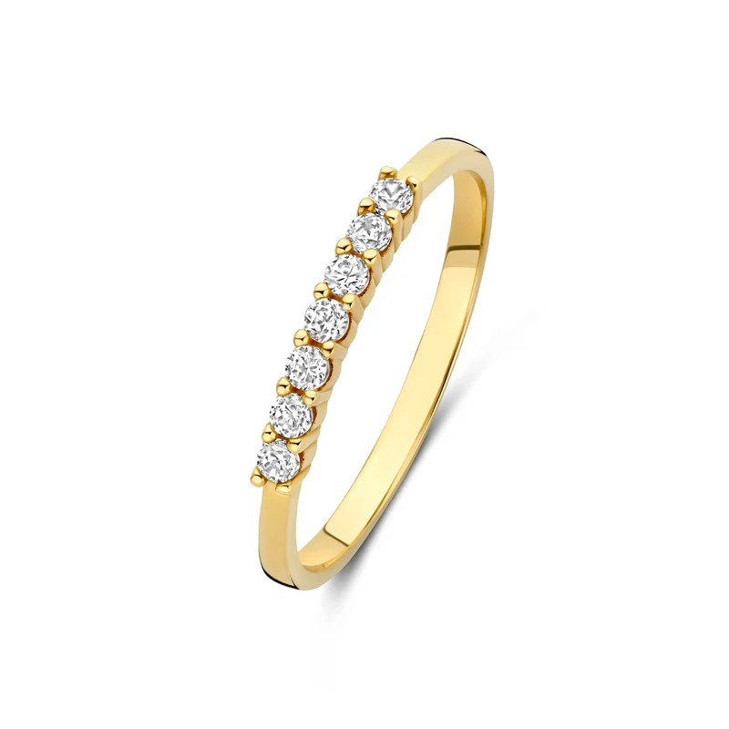 Beloro Jewels Monte Napoleone Stella 9 Karat Gold Ring mit Zirkonia-Steinen BO330054-56