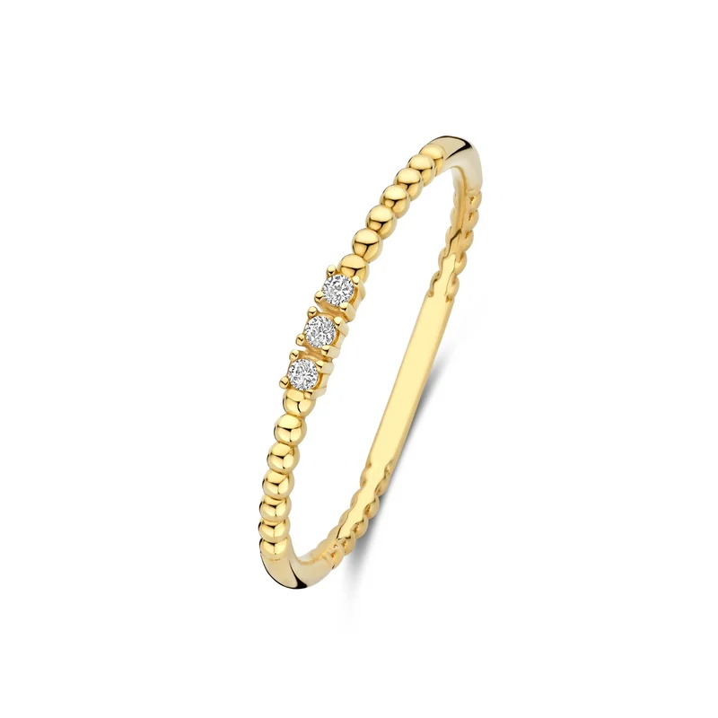 Beloro Jewels Monte Napoleone Mauve 9 Karat Gold Ring mit Zirkonia-Steinen BO330056-60