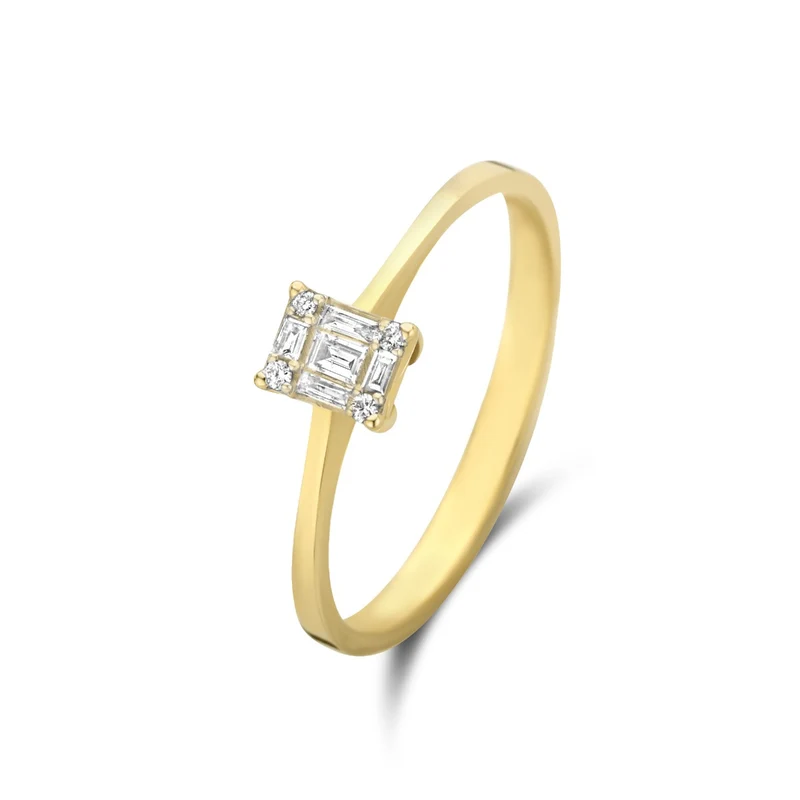 Isabel Bernard De la Paix Maxime 14 Karat Goldring mit Diamant 0.13 ct IBD330022-60