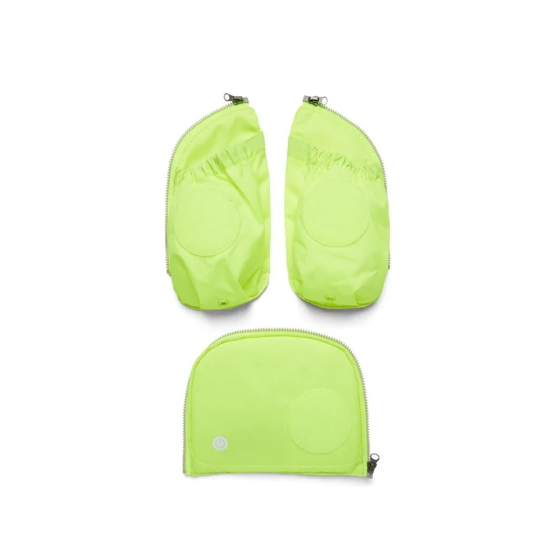 Ergobag LED Sicherheitsset Gelb Fluoreszierende Zip-Seitentaschen 3tlg.