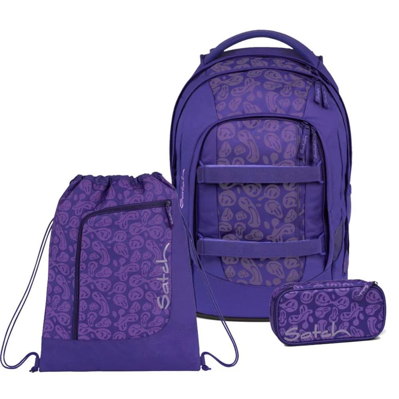 Satch Pack Bright Faces Schulrucksack Set 3tlg.