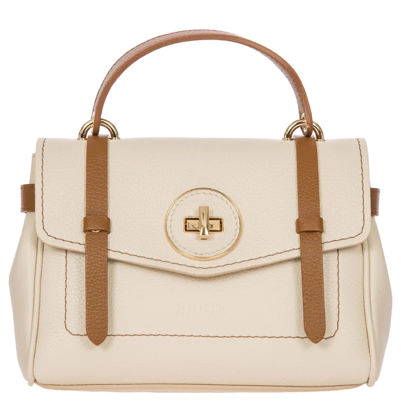 Brics Ninfea - Henkeltasche 25 cm (cream/caramel)