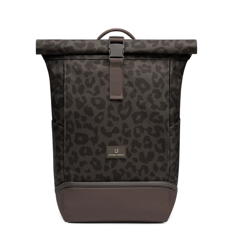 Johnny Urban Allen Medium - Rolltop Backpack 40 cm (brown leo)