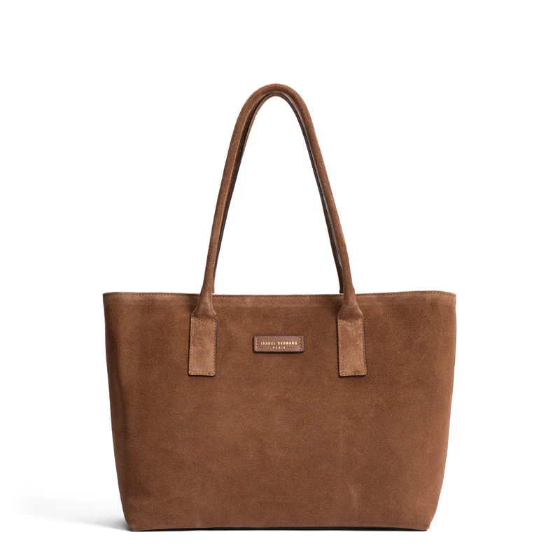Isabel Bernard Honoré Elin Braune Wildleder Schultertasche IB25111-130