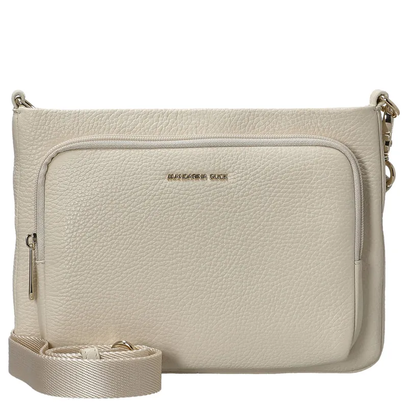 Mandarina Duck Mellow Leather - Umhängetasche 23 cm (almond)