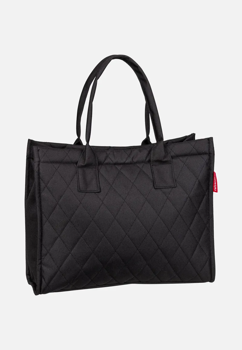 Daily Shopper Rhombus Black - Tote Bag