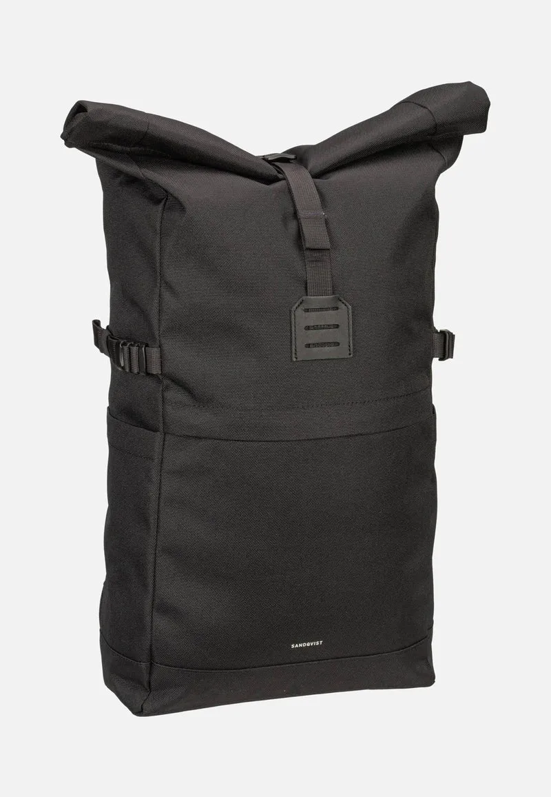 Icon BP M Black/Black Leather - Rolltop Rucksack