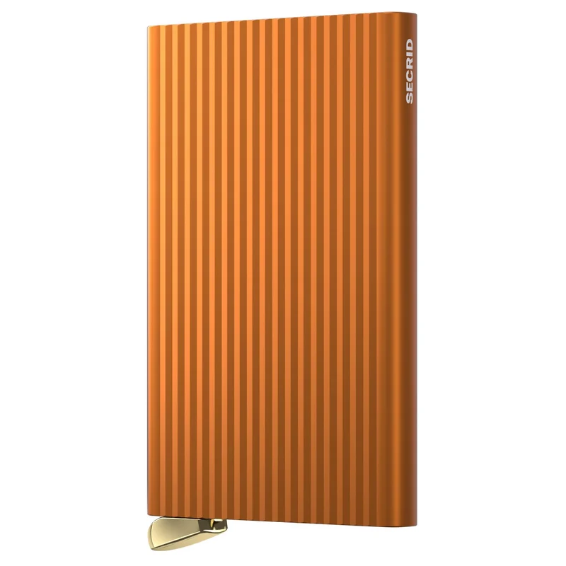 Secrid Cardprotector Fluted - Kreditkartenetui 6cc 10.2 cm RFID (orange+)