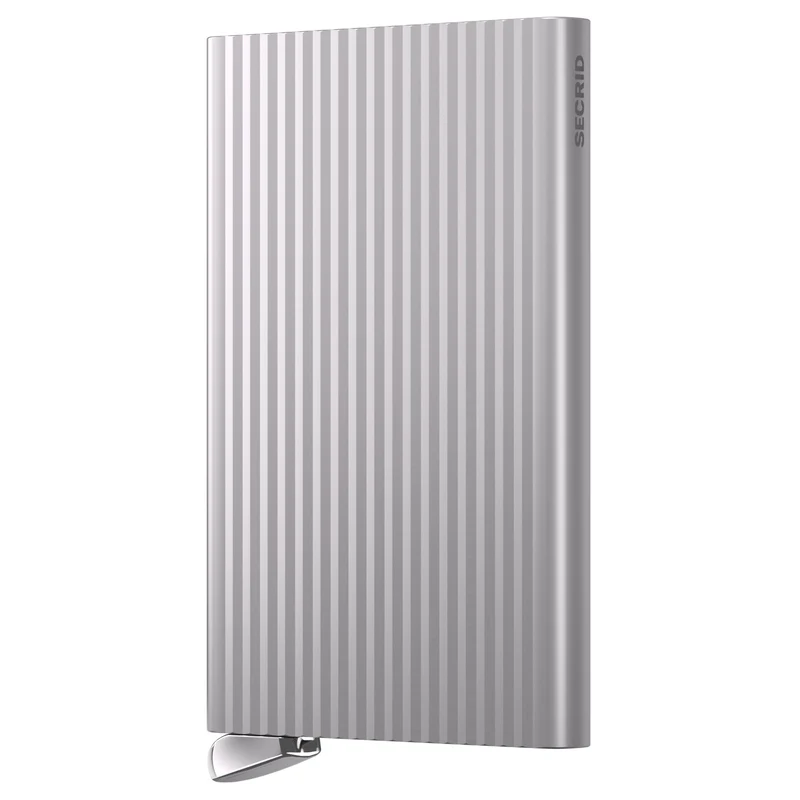 Secrid Cardprotector Fluted - Kreditkartenetui 6cc 10.2 cm RFID (silver+)
