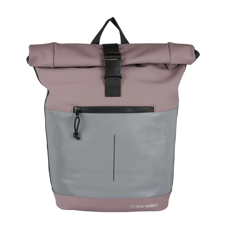 New Rebels Bowie New York Reflective Old Purple Rolltop Rucksack