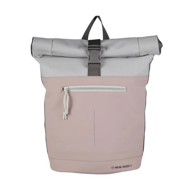 New Rebels Backham New York Old Pink Rolltop Rucksack