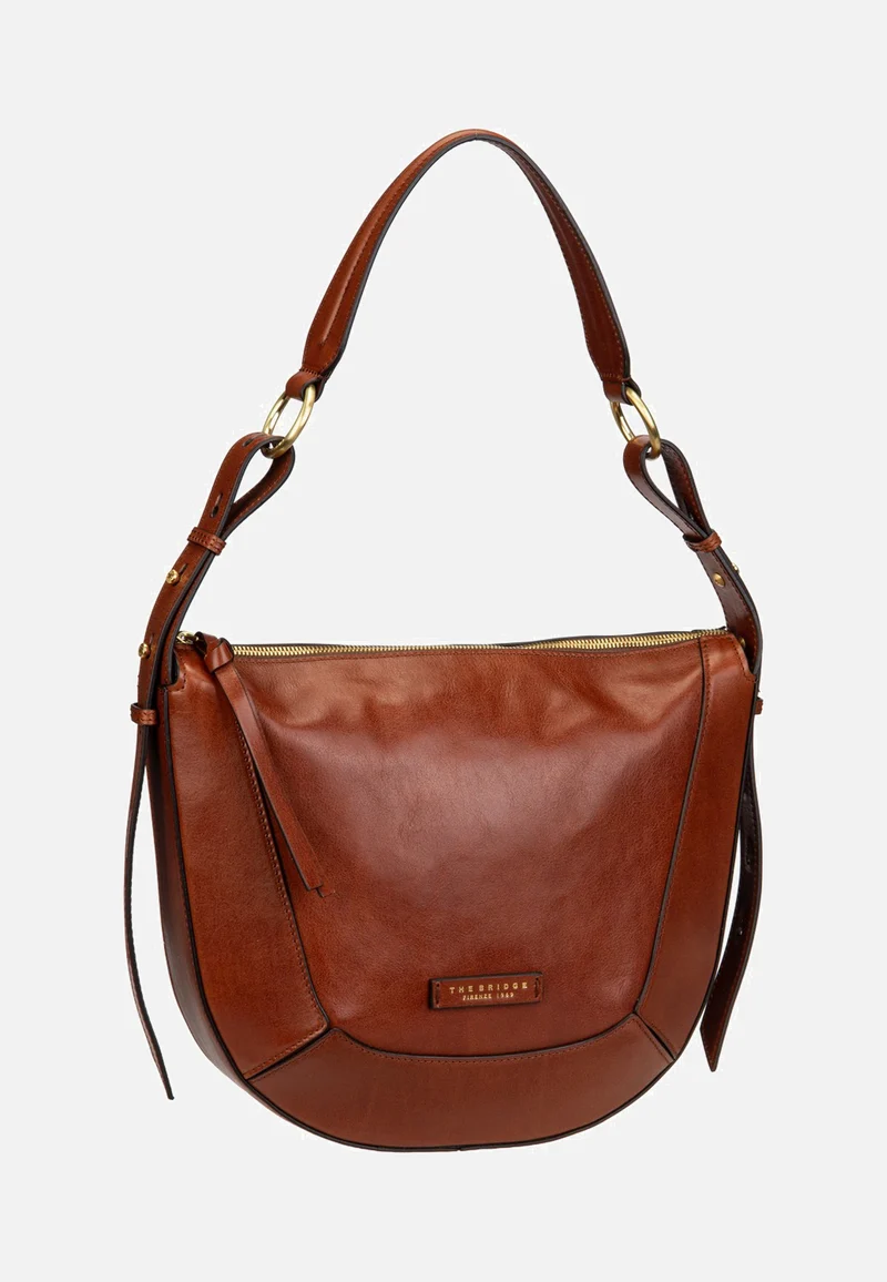 Fedora Shoulder Marrone/Oro - Hobo Bag