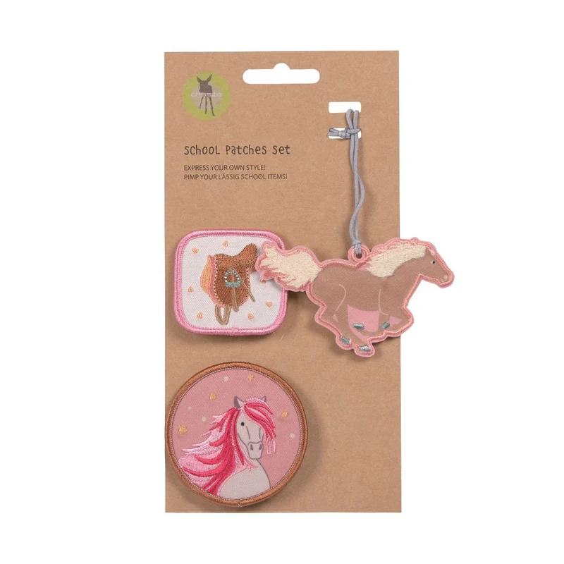 Lässig Horse Pink School Patches Set 3tlg.