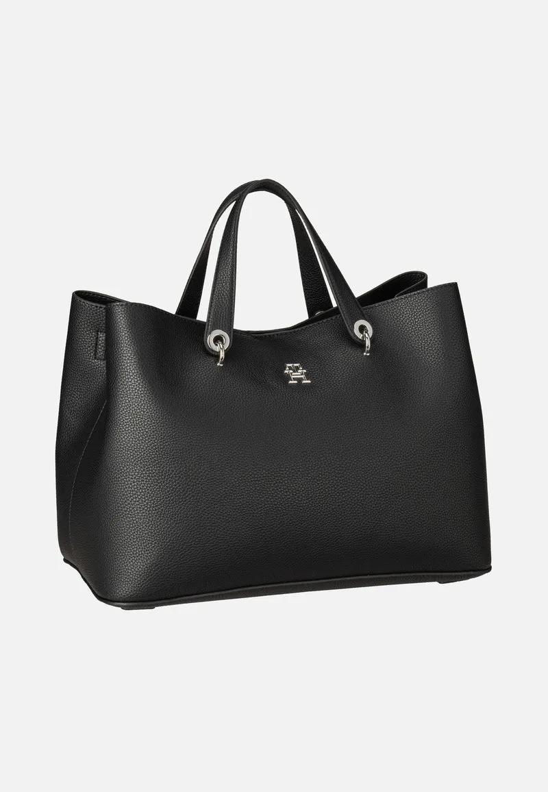TH Emblem Satchel Black - Tote Bag