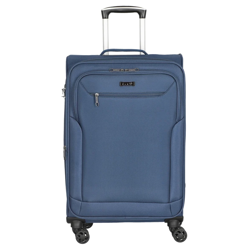D&N Travel Line 6804 - 4-Rollen-Trolley M 66 cm (blau)