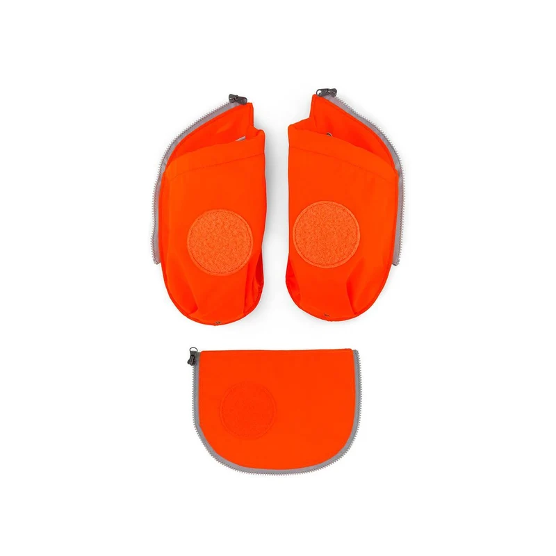 Ergobag Cubo Sicherheitsset Orange Fluoreszierende Zip-Seitentaschen 3tlg.