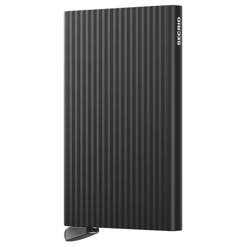Secrid Cardprotector Fluted - Kreditkartenetui 6cc 10.2 cm RFID (black+)