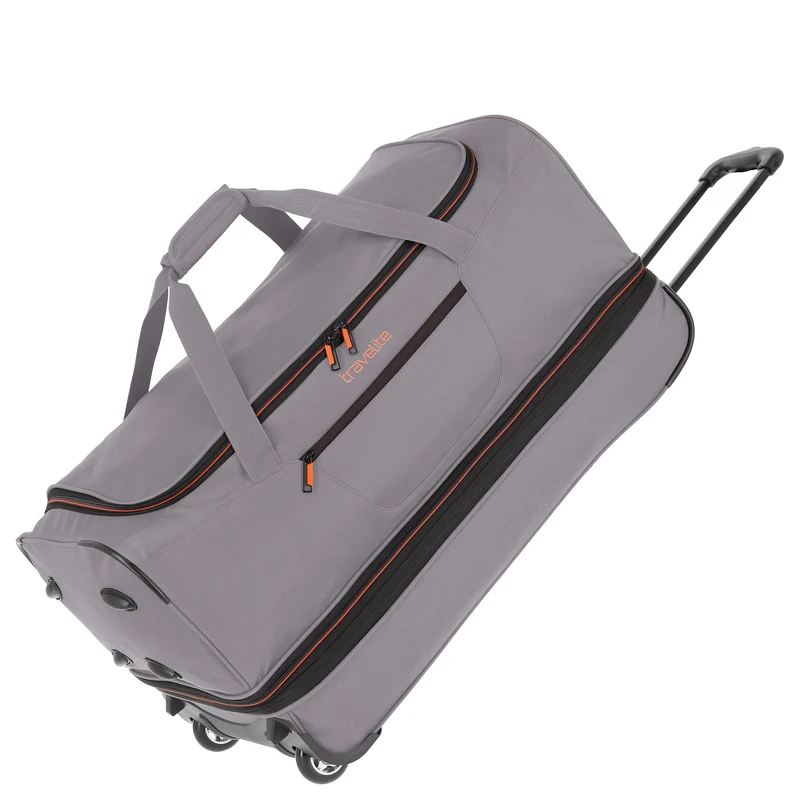 Travelite Basics - Rollenreisetasche 98/119L 70 cm erw. (grau/orange)
