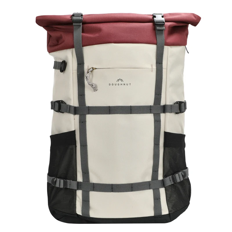 Doughnut Paratrooper Reborn - Rolltop Rucksack 14" 67 cm erw. (stone x wine)
