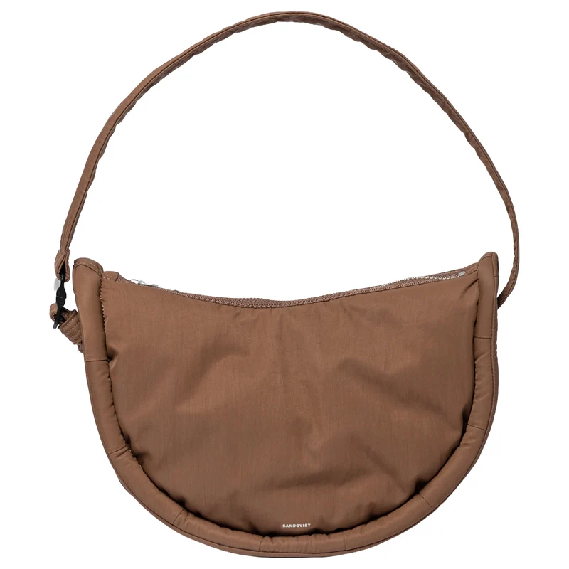 Sandqvist Curve Half Moon Bag S - Umhängetasche 26 cm (dark taupe)