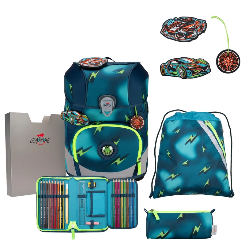 DerDieDas ErgoFlex Tiny - Schulranzen Set 5tlg. 900g (Magic Light)