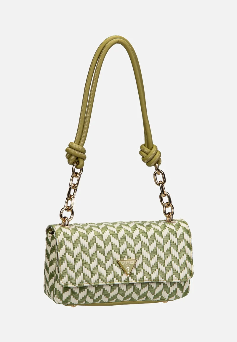 Tessi Flap Shoulder Olive Multi - Umhängetasche