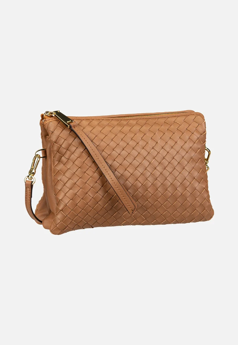 Threefold Piuma Weaving Cuoio - Crossbody Bag