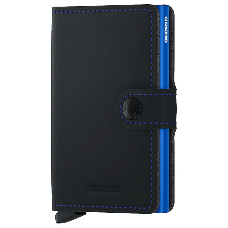 Secrid Matte Miniwallet - Geldbörse RFID 6.5 cm (black-blue)
