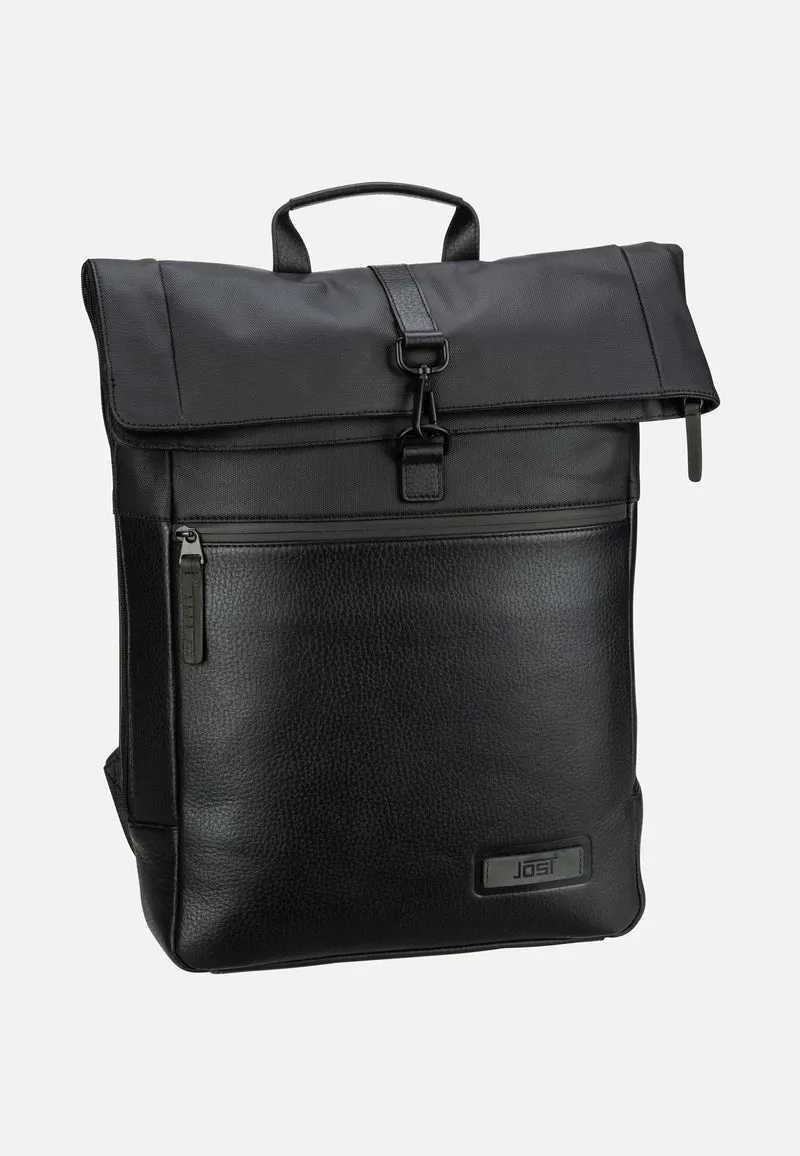 Stockholm Courier Black - Rolltop Rucksack